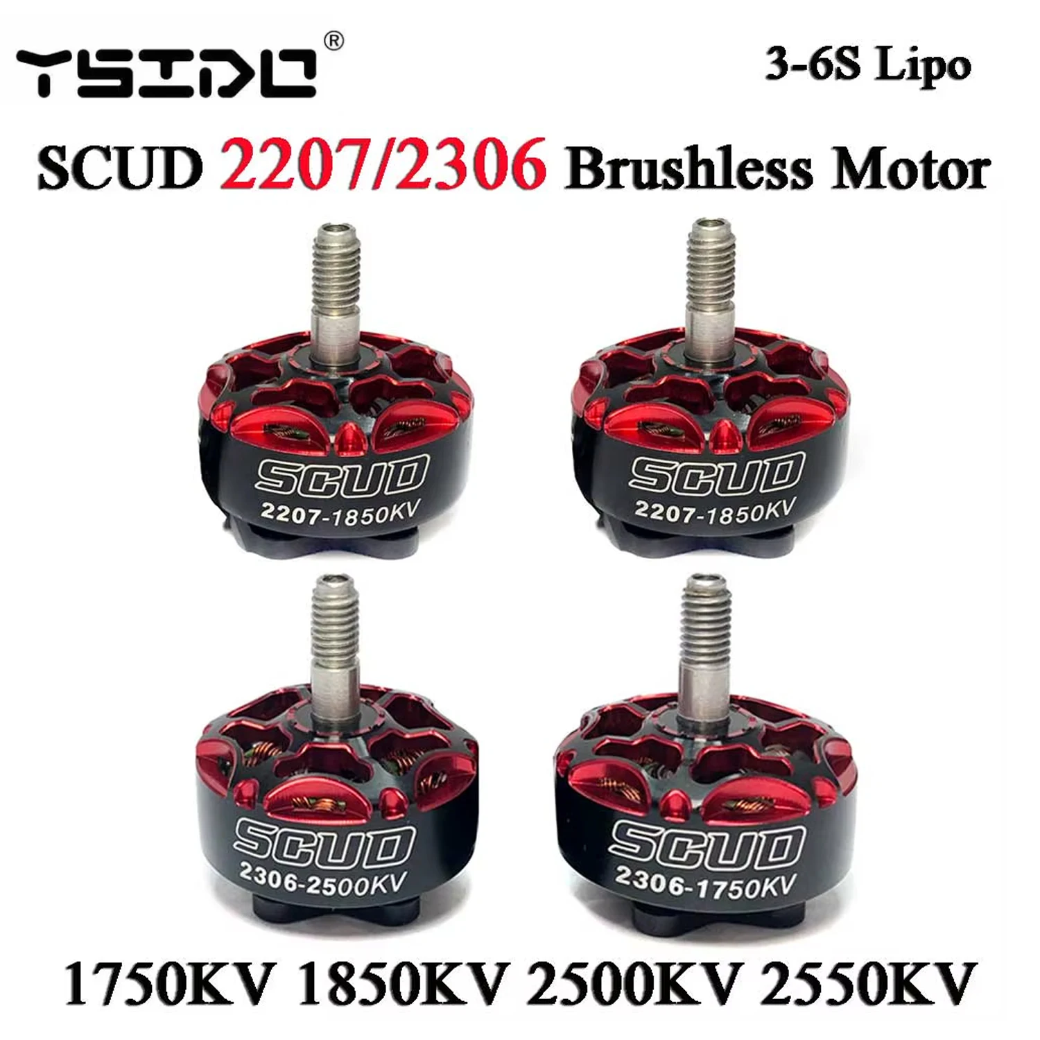 

Бесщеточный двигатель YSIDO SCUD 2207 2306 1750KV 1850KV 2500KV 2550KV 3-6S Lipo для беспилотных летательных аппаратов Mark 4 FPV Racing Freestyle 5in 6in