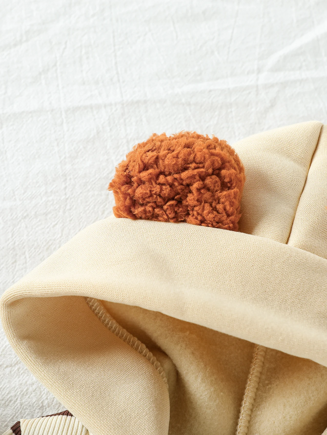 طفل رضيع مجموعة ملابس عصرية طويلة الأكمام مخطط مقنعين البلوز المطرزة الدب وزرة 2 قطعة وتتسابق ملابس لطيف #6