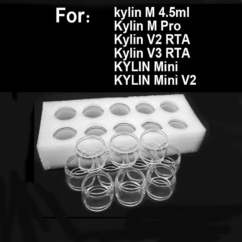 

Стеклянная пузырьковая трубка для Kylin M 4,5 мл Kylin M Pro KYLIN V2 V3 KYLIN Mini 5 мл Kylin Mini V2 5 мл, украшение, 10 шт.