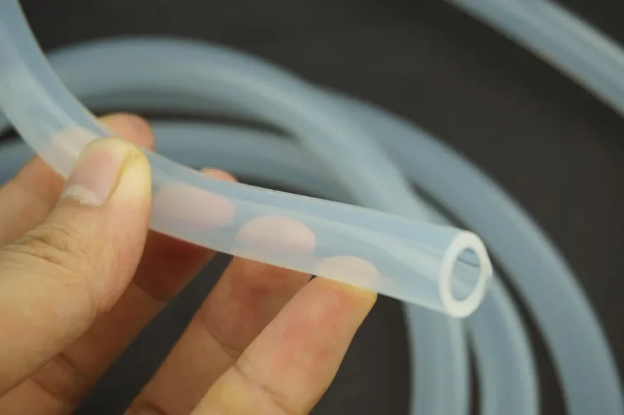 Tubo de silicona transparente de grado alimenticio, manguera Flexible de goma para jardín, acuario, 8MM ID x 12MMOD, 2 metros
