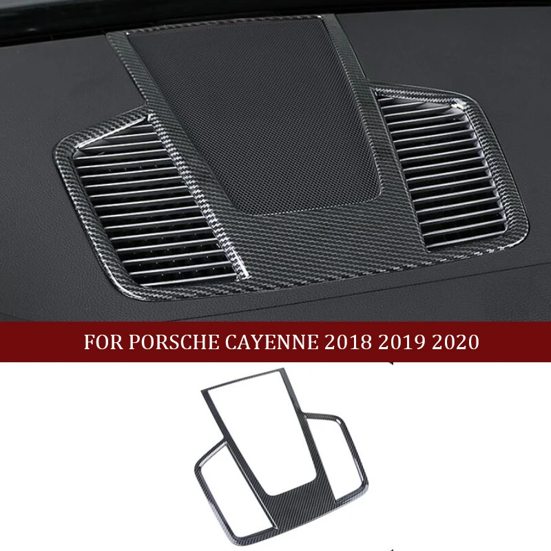 Scatola laterale e bracciolo e cruscotto aria condizionata presa ca copertura di sfiato Trim interni in fibra di carbonio misura per Porsche Cayenne
