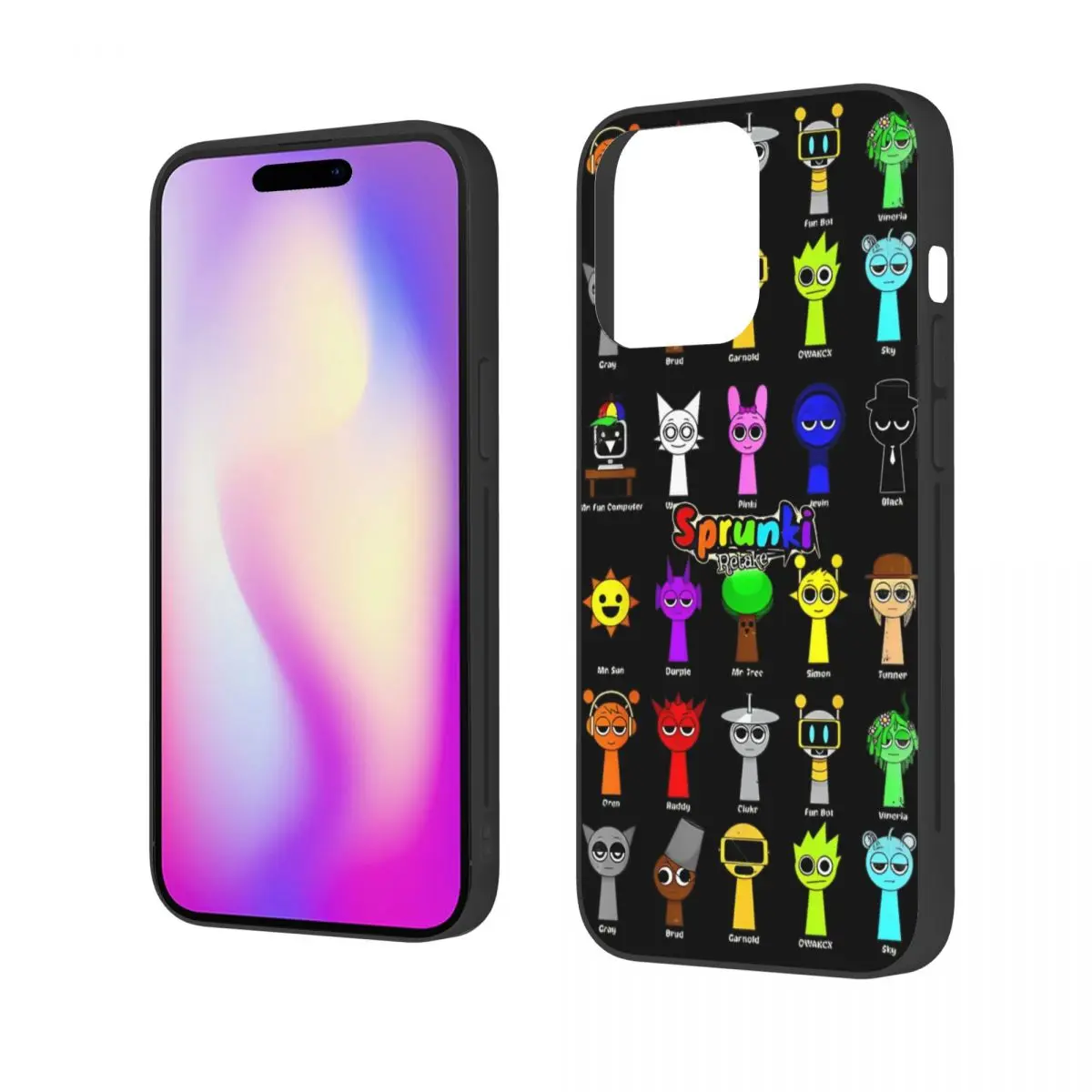 Funny TPU Case For iPhone 14 13 Pro Max Plus Mini Beats Funny Sprunki Incredibox Phone Cover Soft Game Phone Case