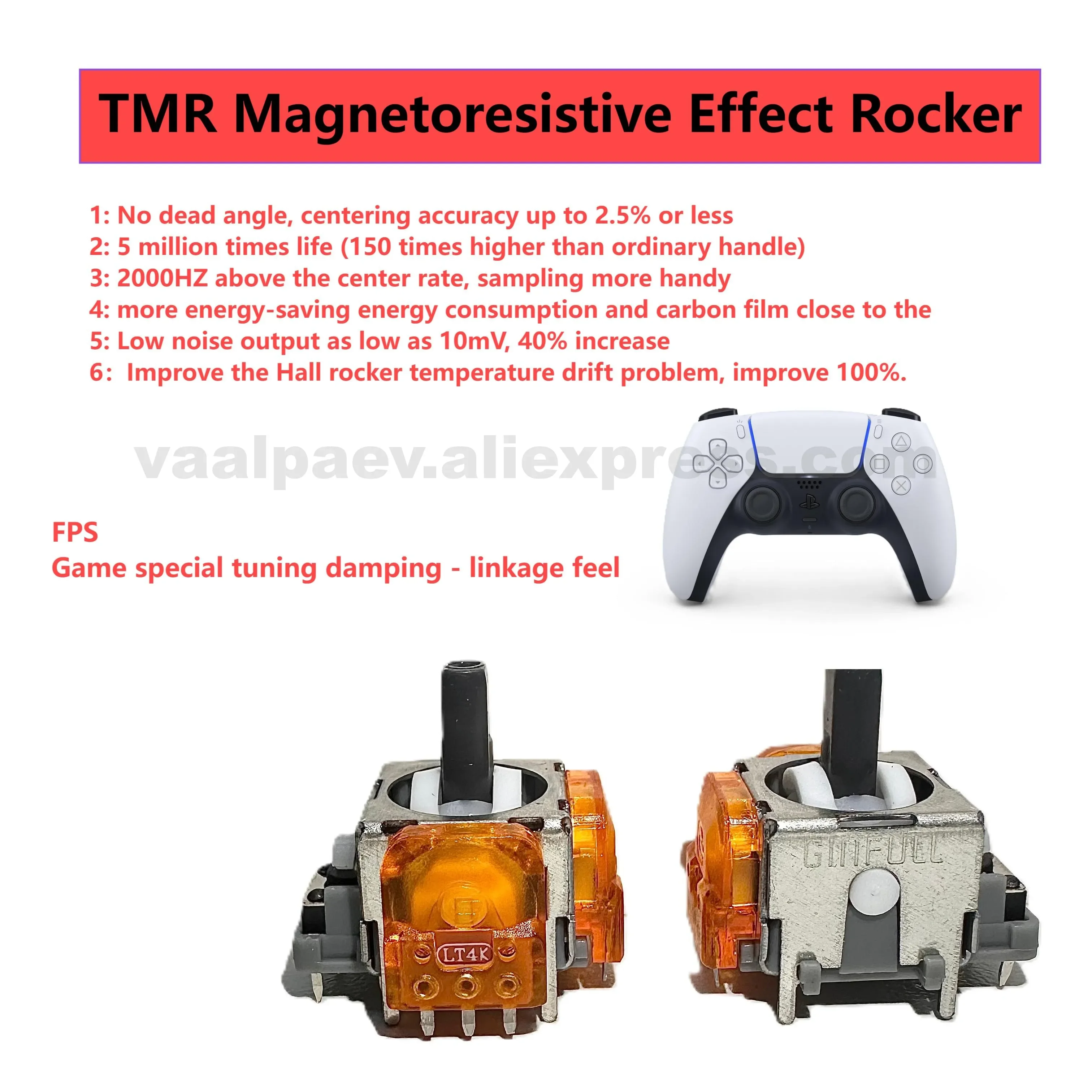 NEW For PS5 DualSense TMR Analog Joystick Linear Sensor Anti-drift Low power consumption Low noise High accuracy Factory Direct