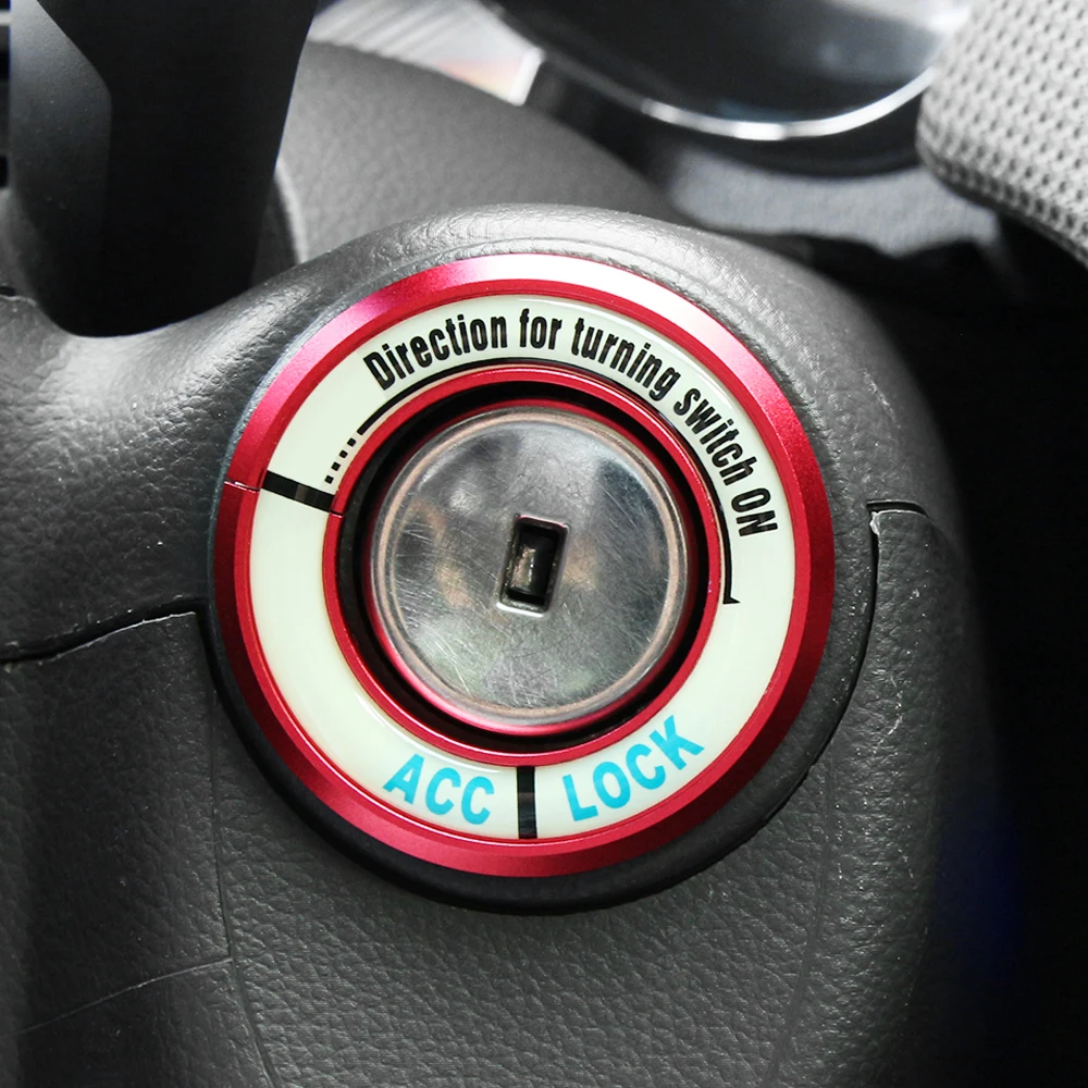 For Chevrolet Cruze Aveo Lacetti Niva Spark Orlando Epica Sail Sonic Luminous Car Ignition Switch Key Hole Ring Sticker
