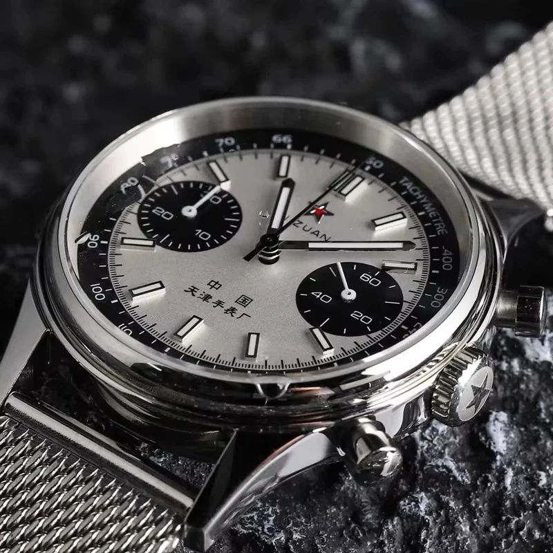 42mm China Aviation Chronograph Quartz 1963 Watch For Men 21 Zuan Pilot Waterproof Canvas Fashion Unique Military Male Watch