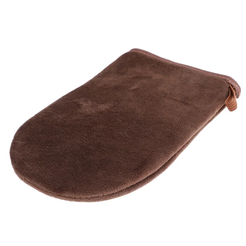 Bruine herbruikbare applicator bruiningshandschoenen crème lotion mousse lichaamsreinigingshandschoen