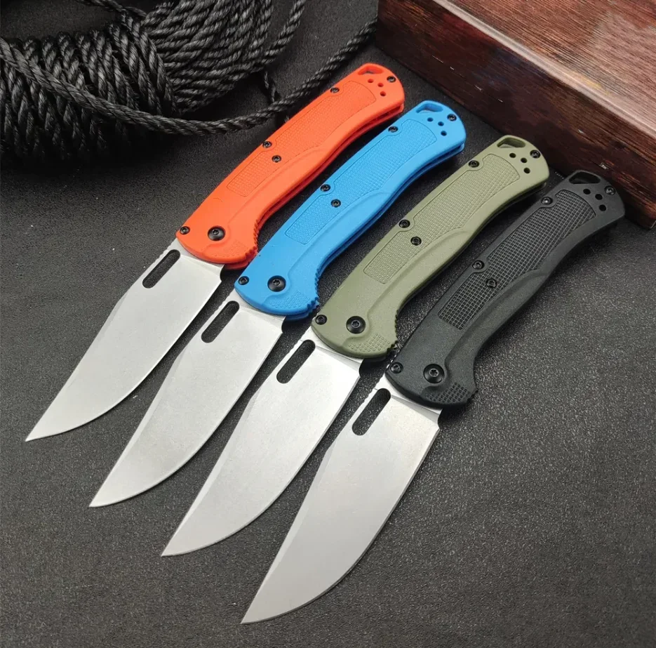 Multi Colors 15535 Hunt Taggedout Folding Knife CPM-154 Clip Point Blade, Grivory Handles Outdoor Camping Tactical Pocket Tool