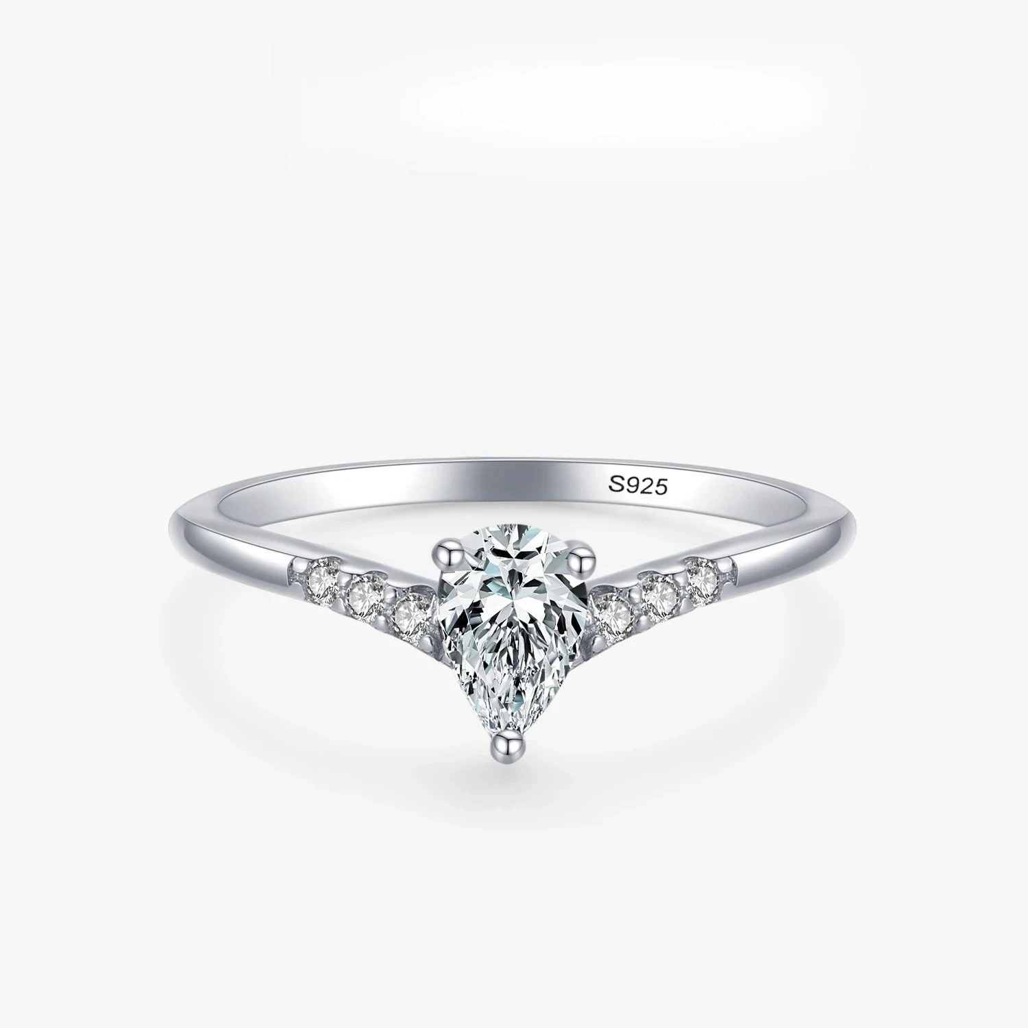 

1CT Moissanite Ring For Women Real 925 Sterling Silver White Rings 14K Gold Plated Luxury Wedding Accessories Woman Jewelr Gifts