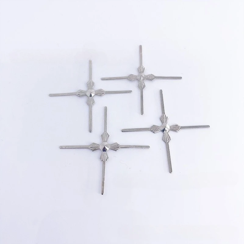 50pcs Cross Bow Tie Clips Pin DIY Suncatcher Crystal Connector Clasp Hook Chandelier Lamp Replacement Fastening Part Accessories