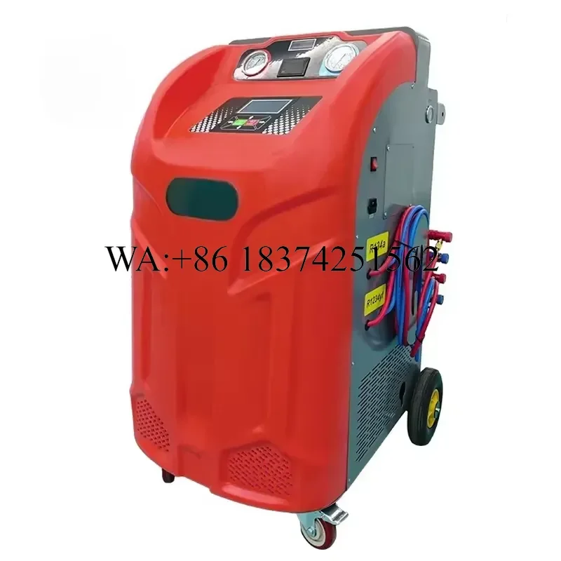Wmwmnu for 110V 220V Dual System Fully Automatic Car AC Refrigerant Gas Flush Clean Recovery Recharge R1234yf R134a