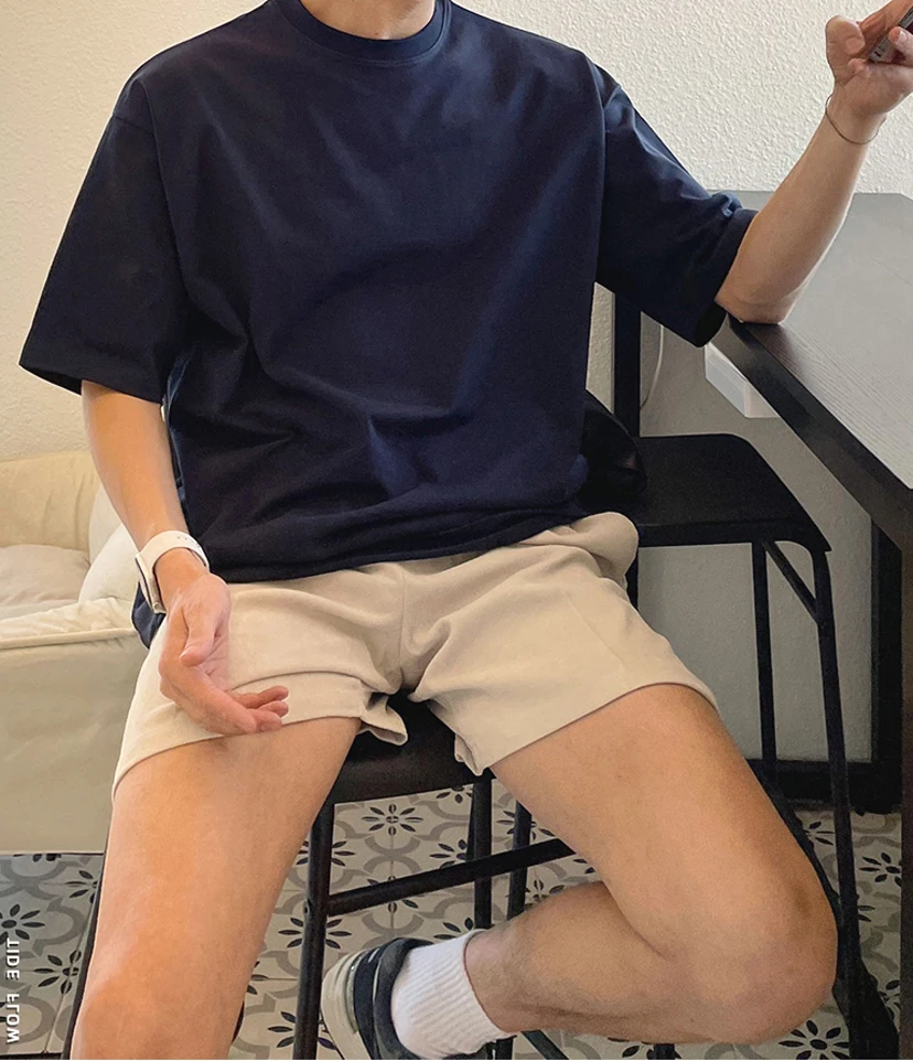 

Loose Fit Pure Cotton ort Sve T-irt Youth Faion Inner Wear Base irt f Sve Body Tee Trendy Summer Top