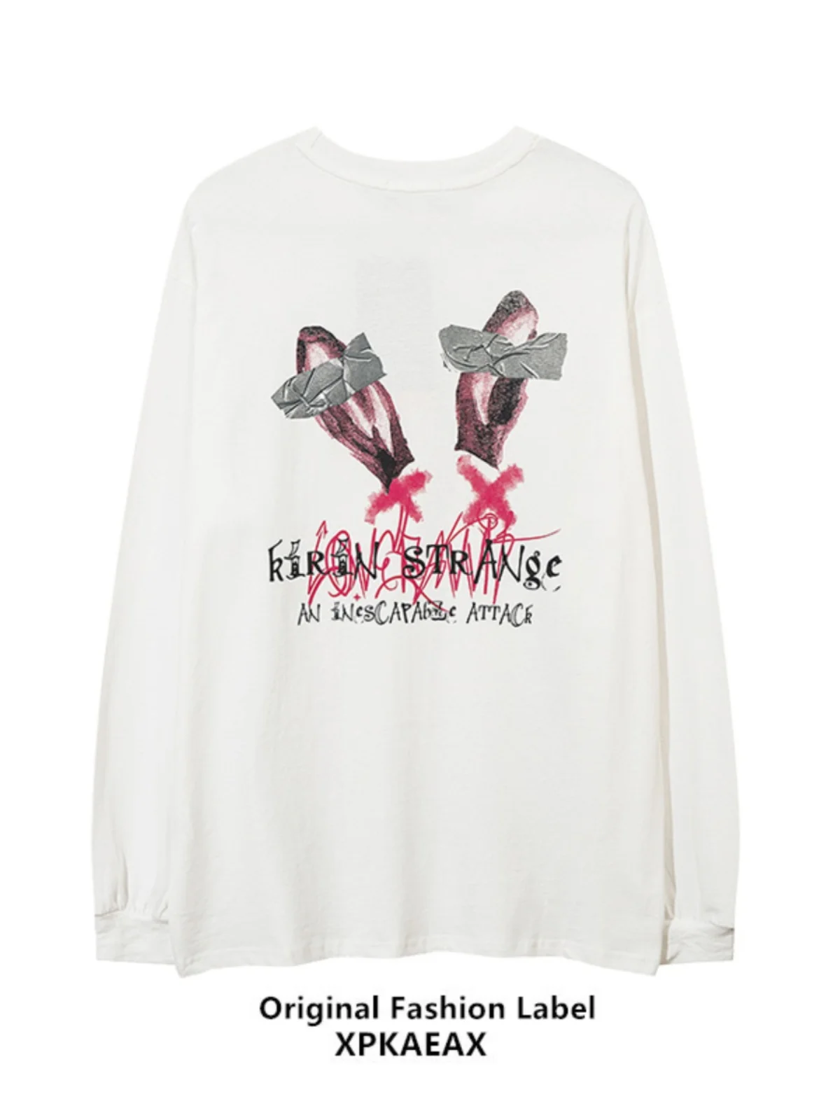 Trendy Oversize Long Sleeve American Ins Style Sweatshirt High Street Round Neck Base Shirt  Loose Hip Hop Top Streetwear Women