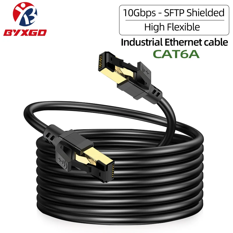 

CAT6A Industrial Ethernet cable 10Gbps S/FTP Shielded Cable, Flexible RJ45 Ethernet cable For POE, PLC, Switch, Siemens, Profine