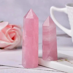 Natural Powder Crystal pillar Rose Quartz pillar Love Gift Reiki Healing collection Minerals