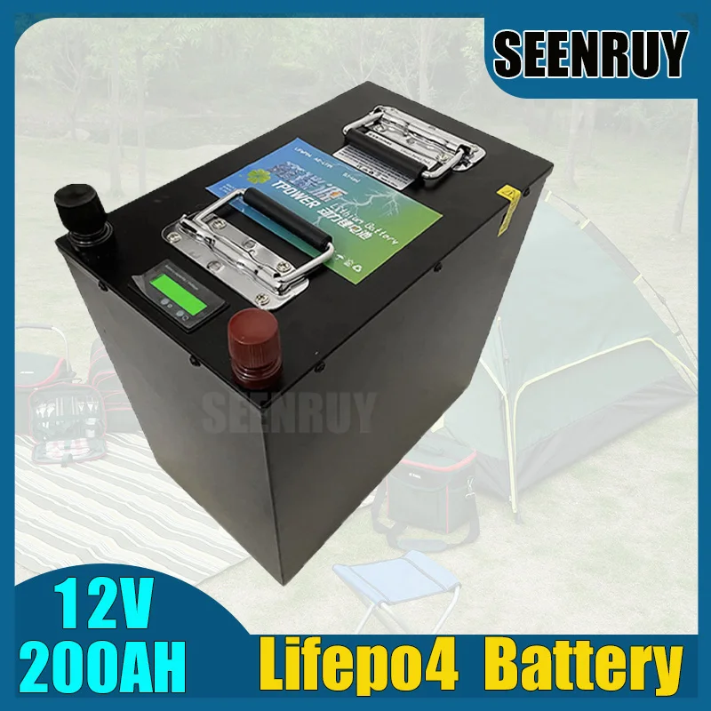 LI-IRON 12V 200AH Lifepo4 Battery with ANT BMS For Camping Portable Power Station Energy Storage Systems