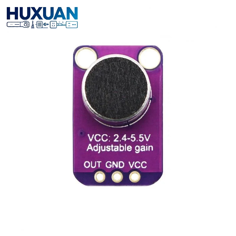 MAX4466 Sound Sensor Module Auto Gain Control AGC Amplifier Board for Outdoor Noise Monitoring Equipment