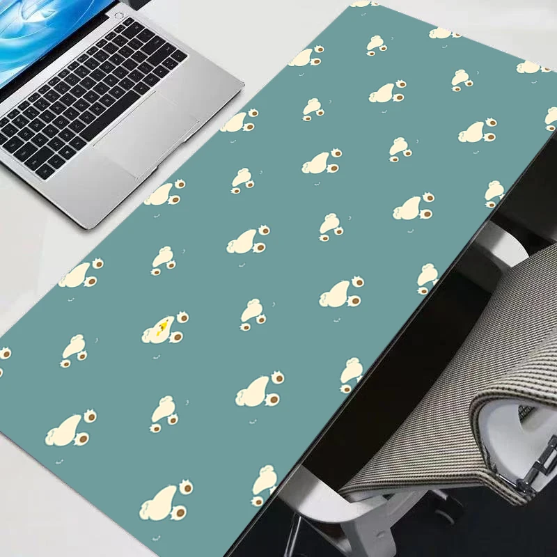 

90x40cm Mouse Pad Office Laptop Gamer Keyboard P-Pokemon Snorlax Mousepad Computer Desk Mat Gaming Pad Mouse Mats For Best Gift