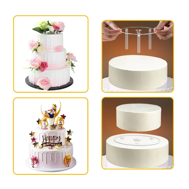 متعدد الطبقات كعكة دعم الإطار العملي تقف قالب الحلوى المستديرة دعم فاصل توازين قوس المطبخ لتقوم بها بنفسك كعكة أداة زخارف