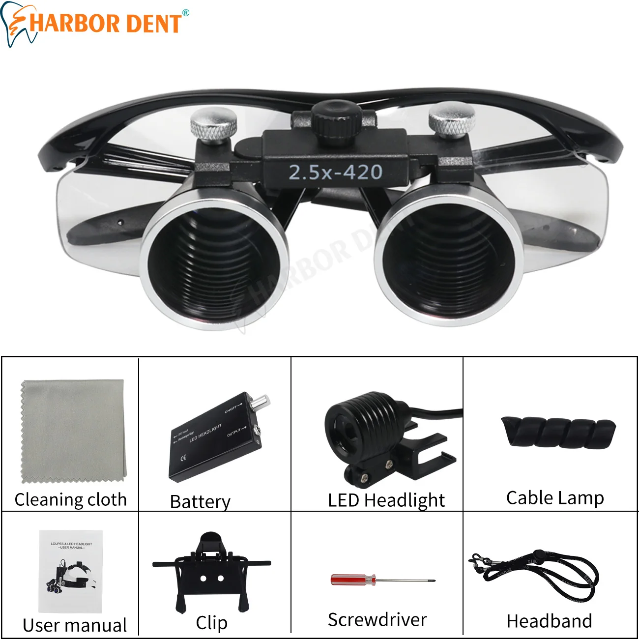 3W Dental Binocular Magnifier LED Headlight 2.5X /3.5X Ultra-lightweight Optical Loupes Dentistry Surgical Tool - Image 6