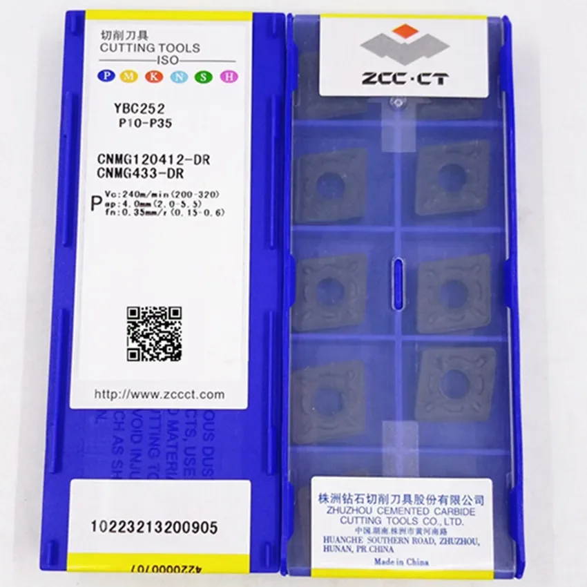 ZCC.CT CNMG120408-DR YBC251/CNMG120412-DR YBC251/CNMG120408-DR YBC252/CNMG120412-DR YBC252 CNC carbide inserts P10-P30 P10-P35
