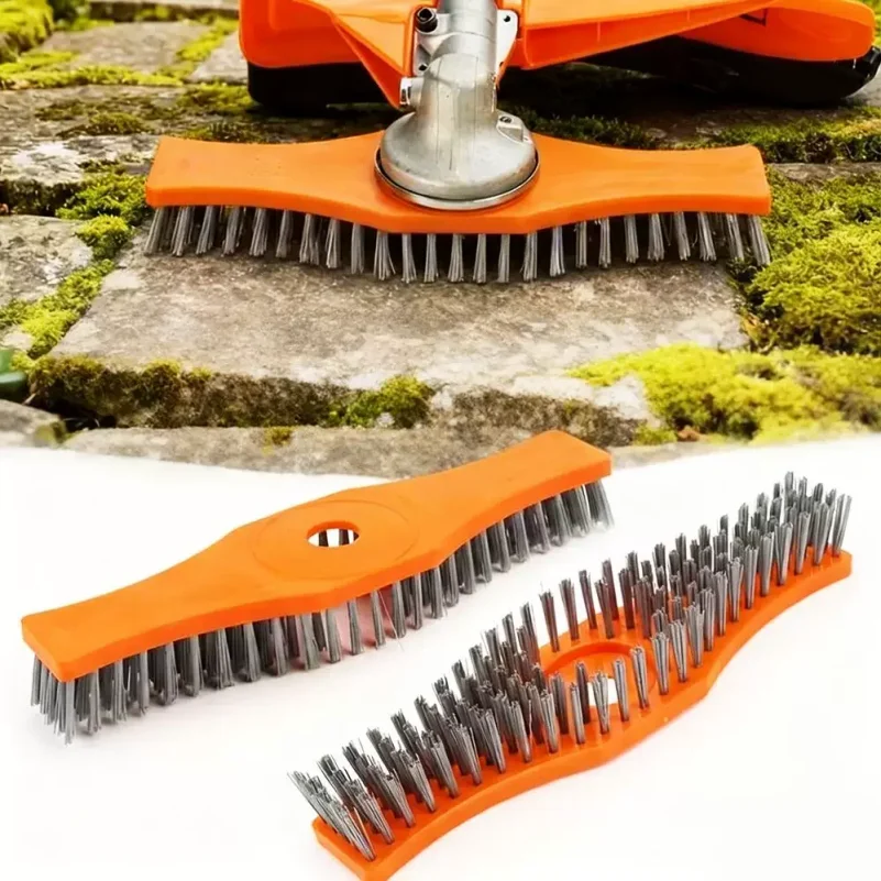 Lawn Mower Cleaning Brush High-Efficiency Adjustable Handle Weed Remover Tool for Deck Garden Yard Floor Patio Farm Tile Grout