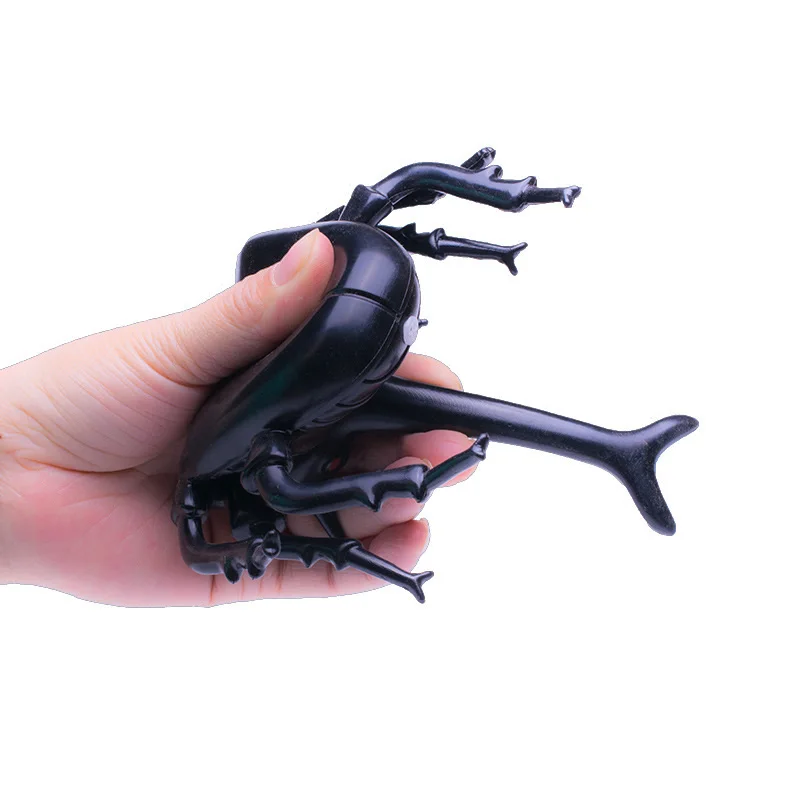 Fun Children's Early Education Cognitive Simulation Of Large Beetle Insect Animal Model Pinching Sound Toy Trick Toys Fidget Toy