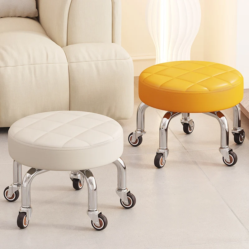 sgabello-girevole-universale-silenzioso-per-bambini-piccolo-sgabello-rotondo-mobile-per-cambio-scarpe-finitura-in-pelle-struttura-in-lega-di-ferro-arredamento-in-metallo