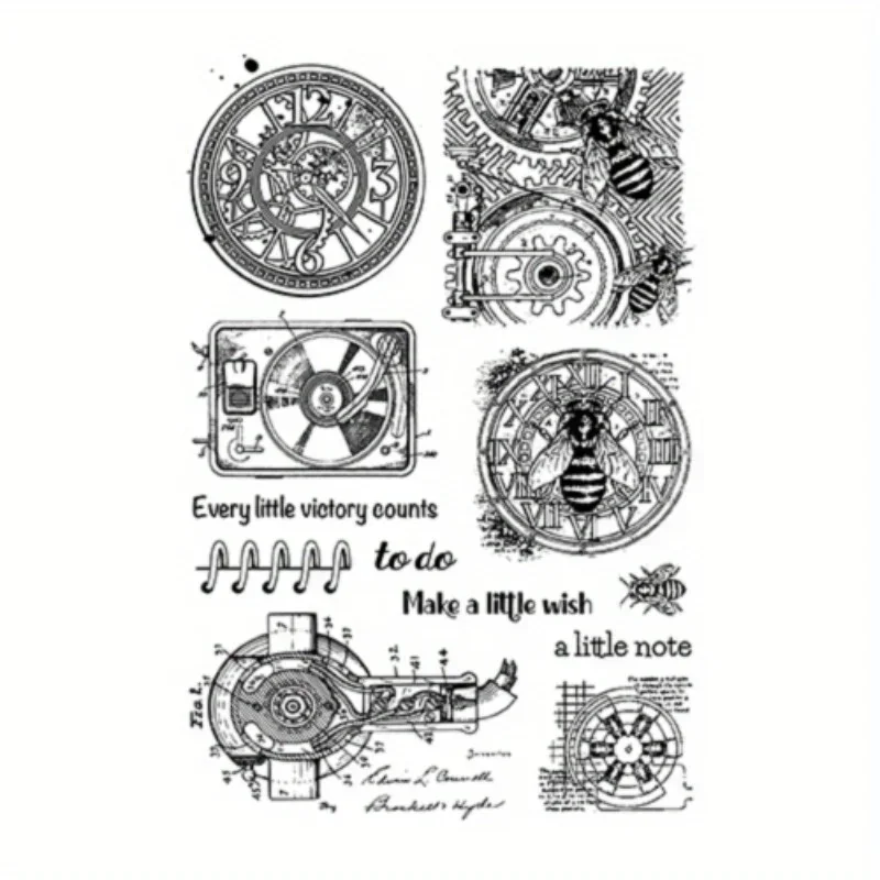 1pc Flower Letter Bird Seal Clear Stamps DIY Handbook Diary Album Scrapbooking Art Label Crafts Aesthetics Decor Rubber Stamps