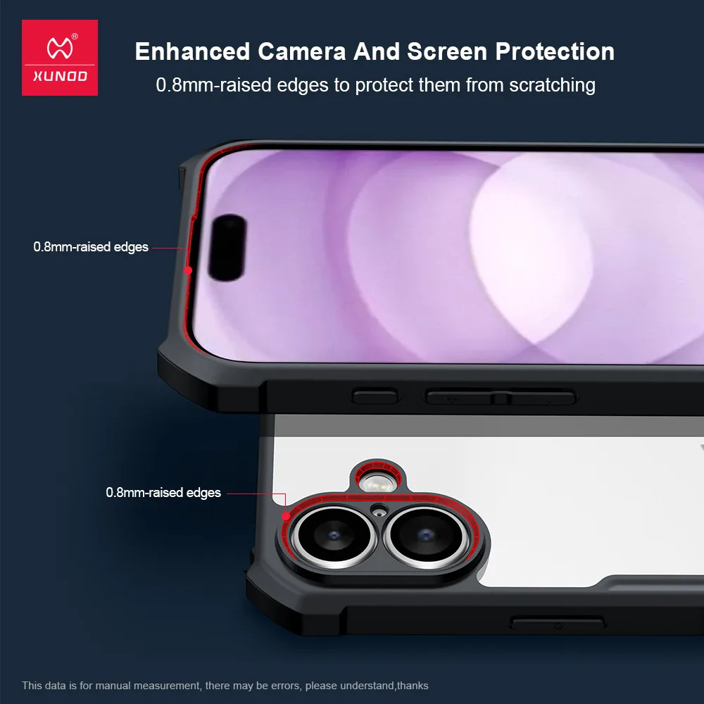 Magnetyczne etui Xundd do iPhone'a 17 Pro Max 17 Air, odporne na wstrząsy, z ochroną aparatu