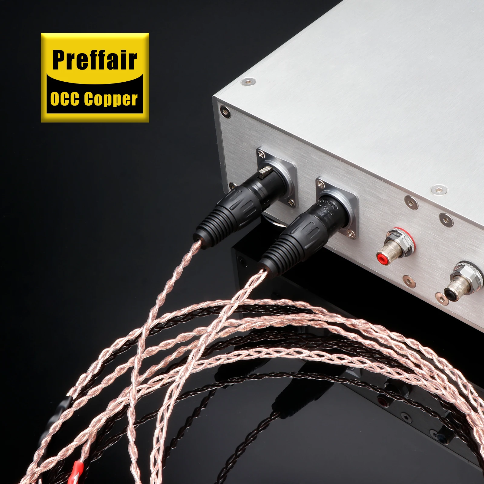 Paar 3AG XLR-Kabel RCA Doppelt Abgeschirmtes OCC Versilbertes Audio-RCA-Verbindungskabel 3CU RCA-Stecker Verlängerungskabel – Detail 12