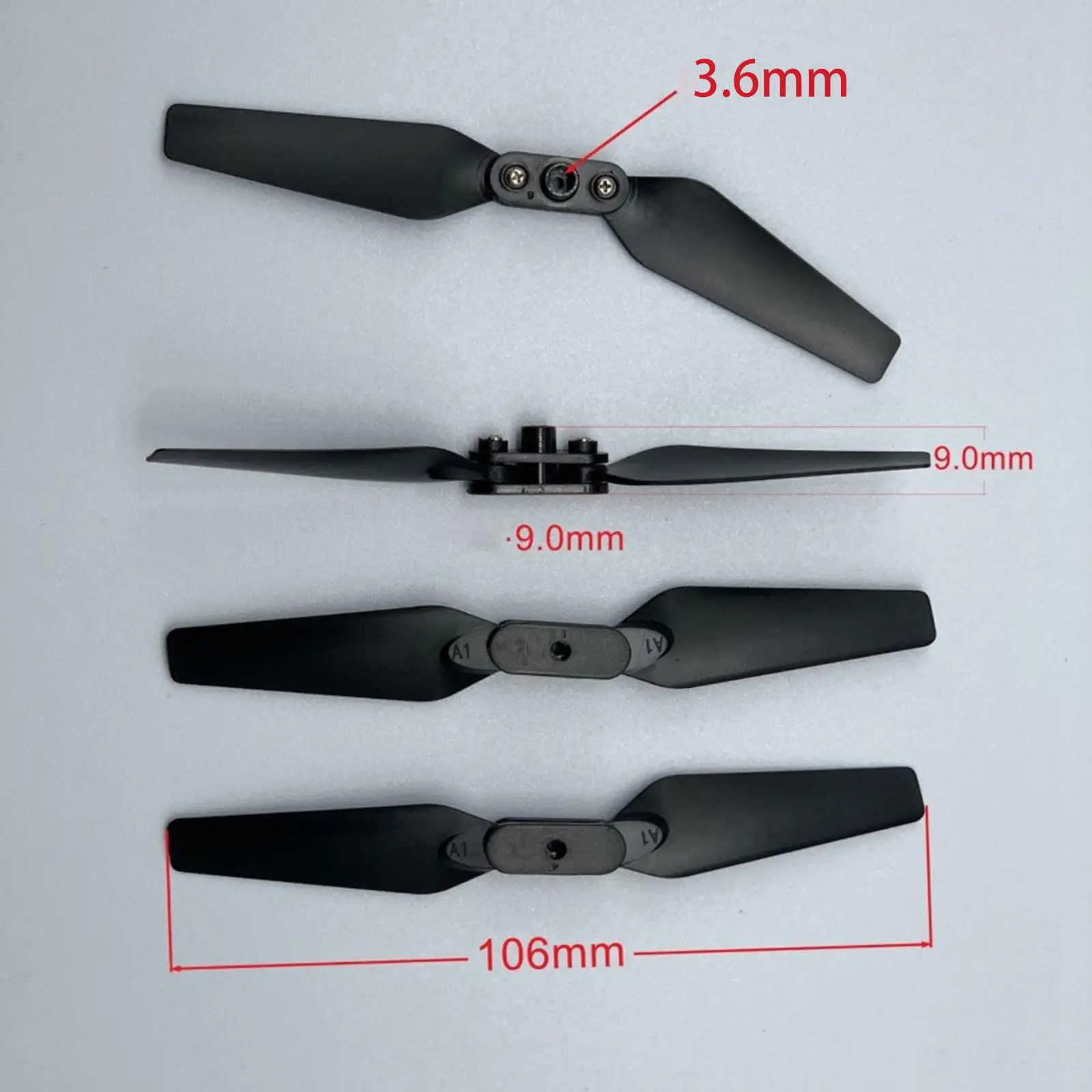 

4 Pieces Propeller Quadcopter Reusable Easy to Install Premium Workmanship Low Noise Spare Parts Direct Replacement