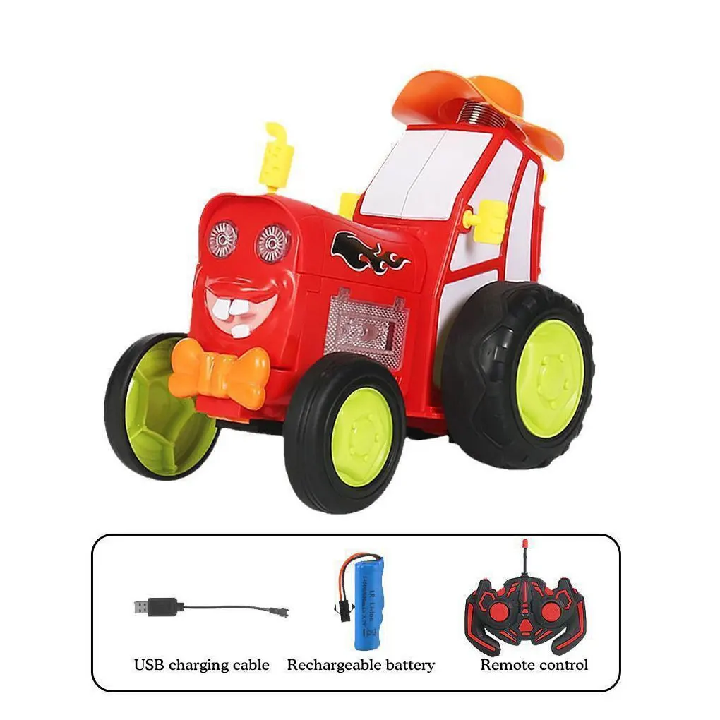 ABS 춤추는 트랙터 장난감 조명과 음악 포함 – 미친 점프 묘기 미친 점프 자동차 점프 묘기 자동차