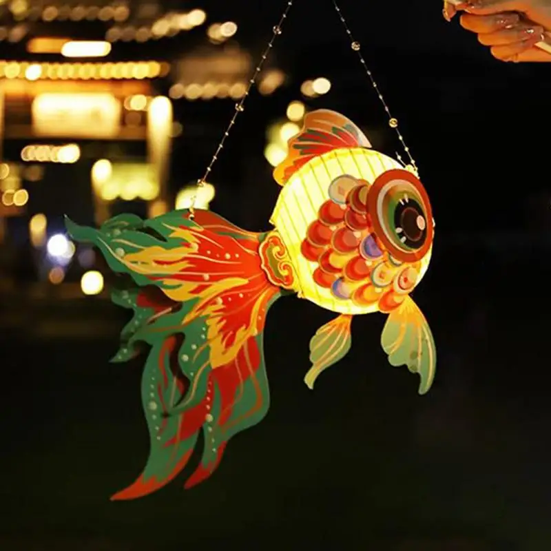 Chinese Mid-Autumn Festival Lantern Handcrafted Handheld Chinese Traditional Festive Cartoon Lamp Cute Animal Light Ornament