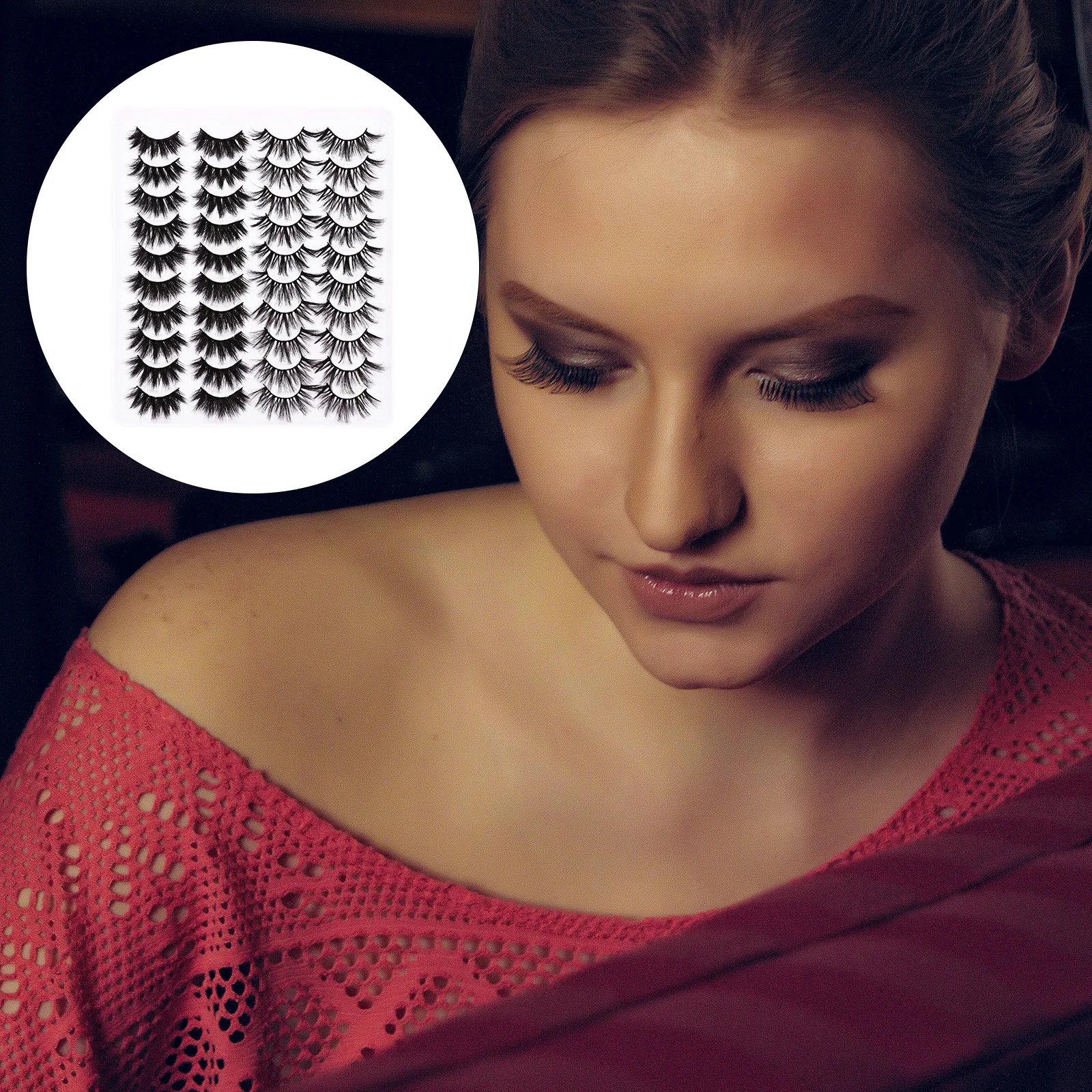 Ensemble de faux-cils naturels 3D pour femmes, cils artificiels croisés épais, longue durée, tenue confortable, outil de maquillage