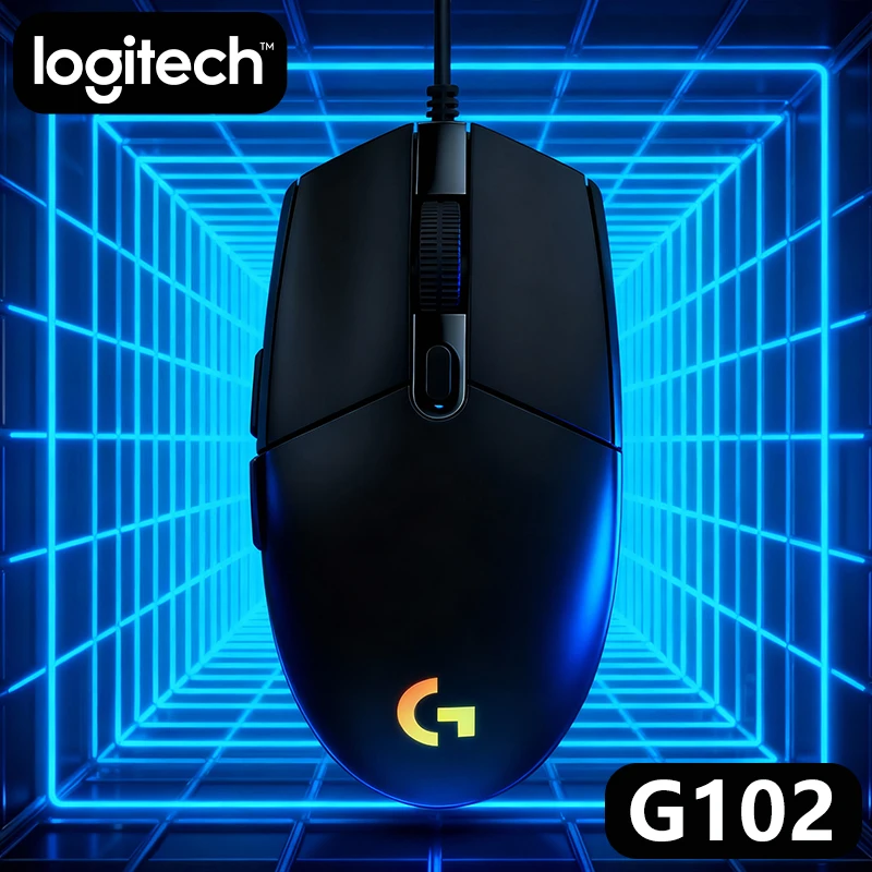 

Классическая игровая мышь Logitech G203&G102, точное отслеживание, быстрое реагирование, эргономичная форма, снимает усталость рук