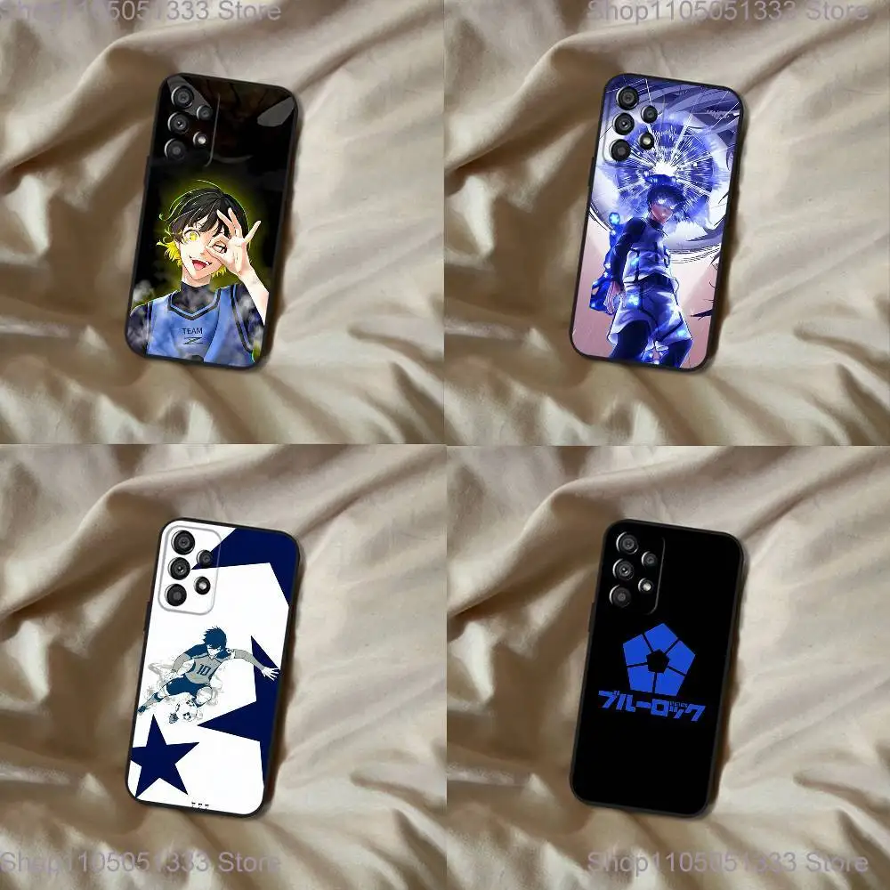 

Blue L-Lock Phone Case For Samsung Galaxy A20,A21s,A22,A31,A32,A52,A53,A72,73,A80 Soft Black Cover