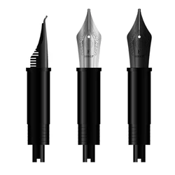 Hongdian Fountain Pen Tip Assembly EF F M Bent 0.38MM 0.5MM 0.7MM 1.0MM Nib Replaceable Accessories Flex Nib Student Writing