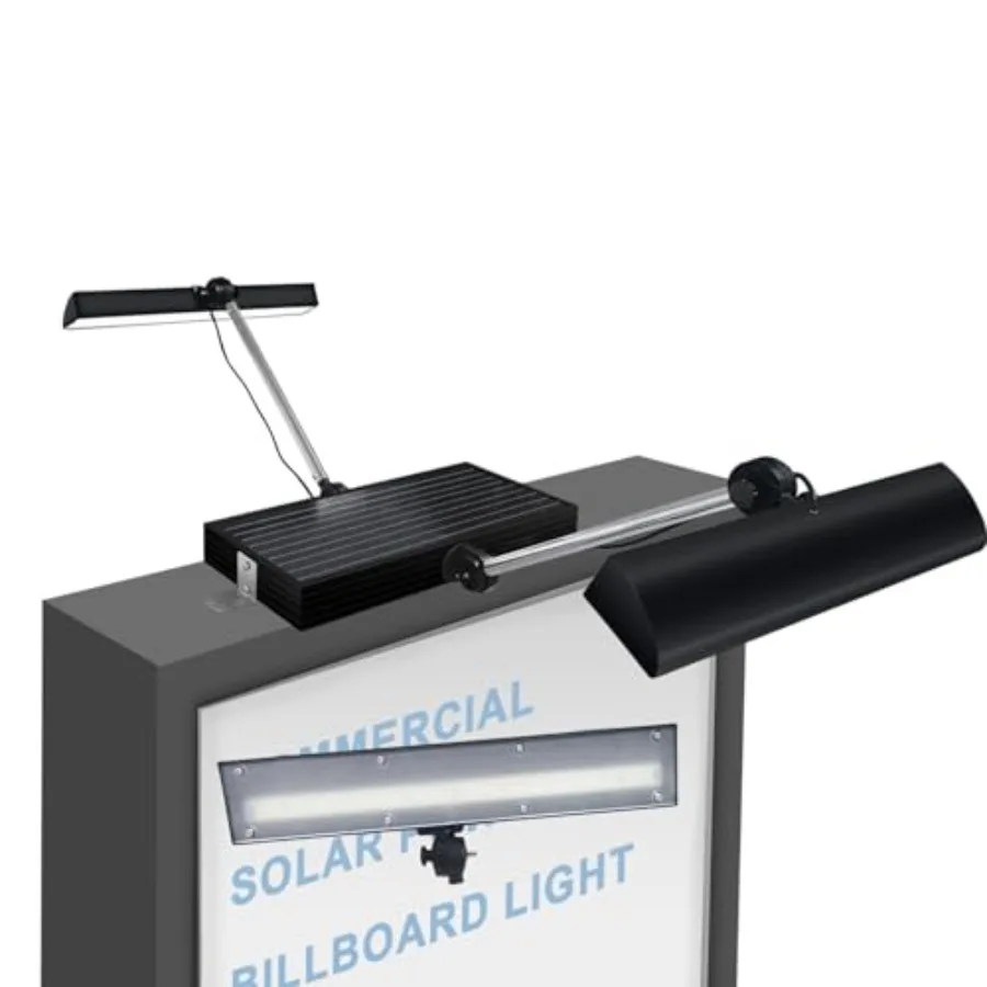 

Outdoor Solar Sign Lights 420 LED 2600 Lumen with 12000 mAh Battery for Business Real Estate Shop Bus Stop HOA Highway Signs Co
