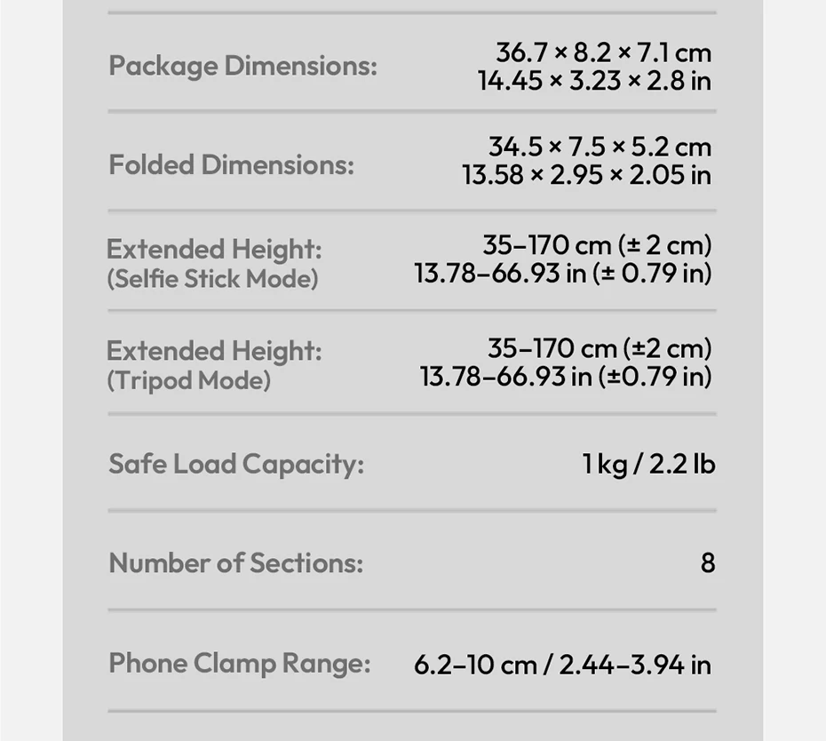 Ulanzi SK32 Auto-Open Selfie Stick Stativ (Handy-Klemm-Version) mit kabelloser Fernbedienung für Kamera, Handy, Selfie, Vlog, Fotografie – Detail 22