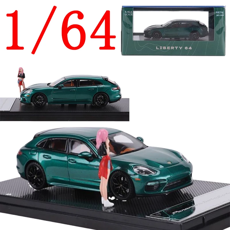 

Liberty Diecast 1/64 Scale Porsche Alloy Model Cars Porsche Pamela Turbo S Green Play Vehicles Toys for Boys Gift Original Box
