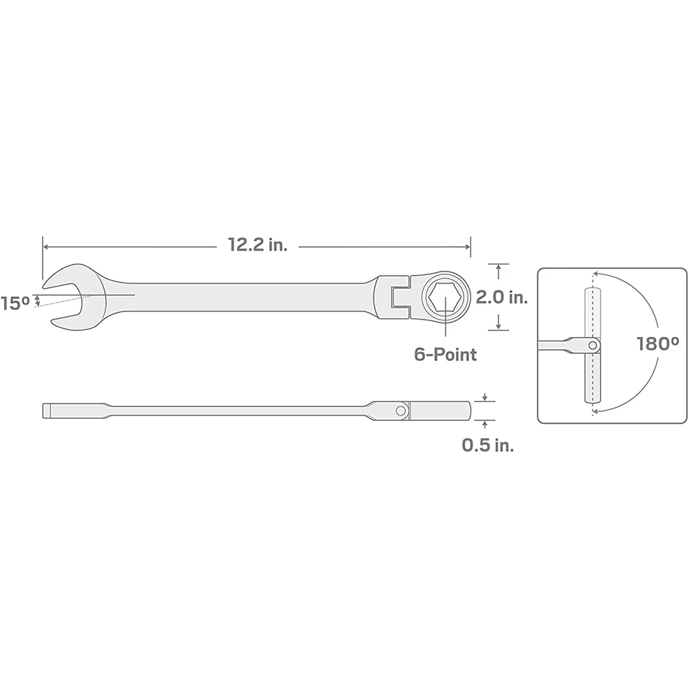 Clé À Cliquet combinée, avec Tête Flexible À Double usage À Cliquet Outil À Cliquet Combinaison Ensemble. Voiture Outils À Main