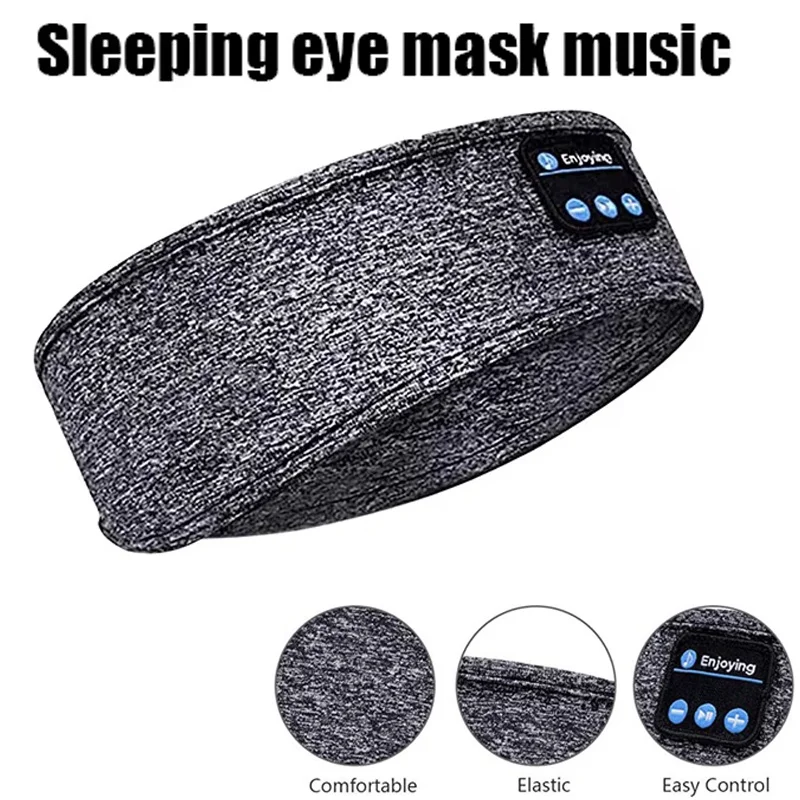 Wireless Bluetooth Headband Sleeping Headphone Sport Earphone With Mic Stereo Speakers Eye Mask For Android iPhone Laptop Tablet