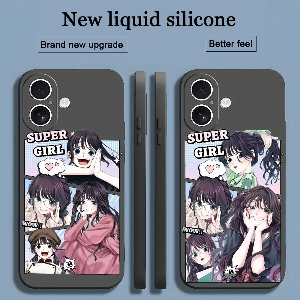 Kaoru Hana wa Rin to Saku جراب هاتف آيفون 17 16 15 14 13 12 11 X XR XS 8 Plus Mini Pro Max غطاء ناعم أسود مقاوم للصدمات #1