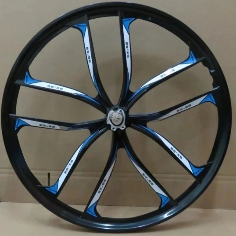 عجلات متكاملة للدراجة ثلاثية مقاس 24 أو 26 بوصة، وعجلات جبلية من سبائك المغنيسيوم، وعجلات متكاملة من سبائك المغنيسيوم خفيفة للغاية