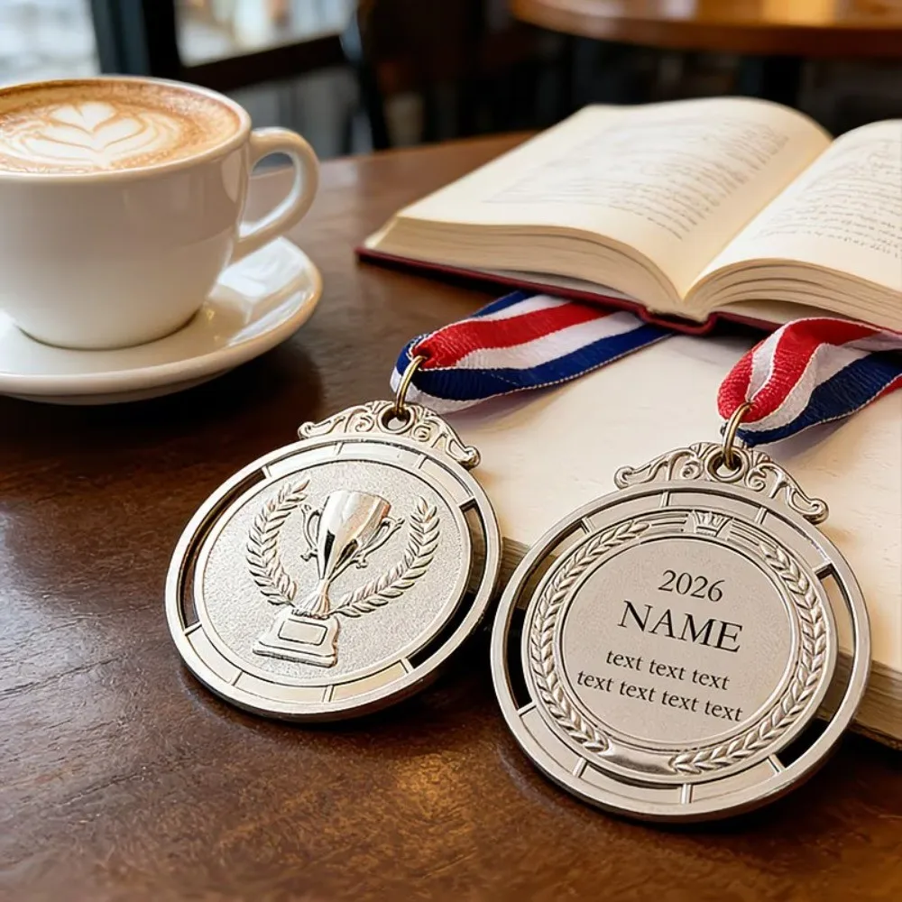 Free Custom Logo Zinc Alloy Award Medals Gold Silver Bronze Prizes Award Soccer Football Medals Championship Sports Competition