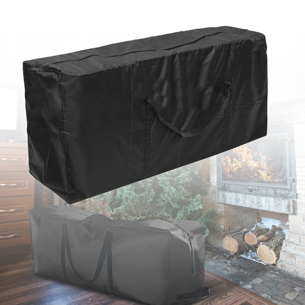 

Oxford Cloth Outdoor Furnitures Storage Bag Multifunctions Waterproof Black Garden Furniture Covers Christmas Tree Organizer