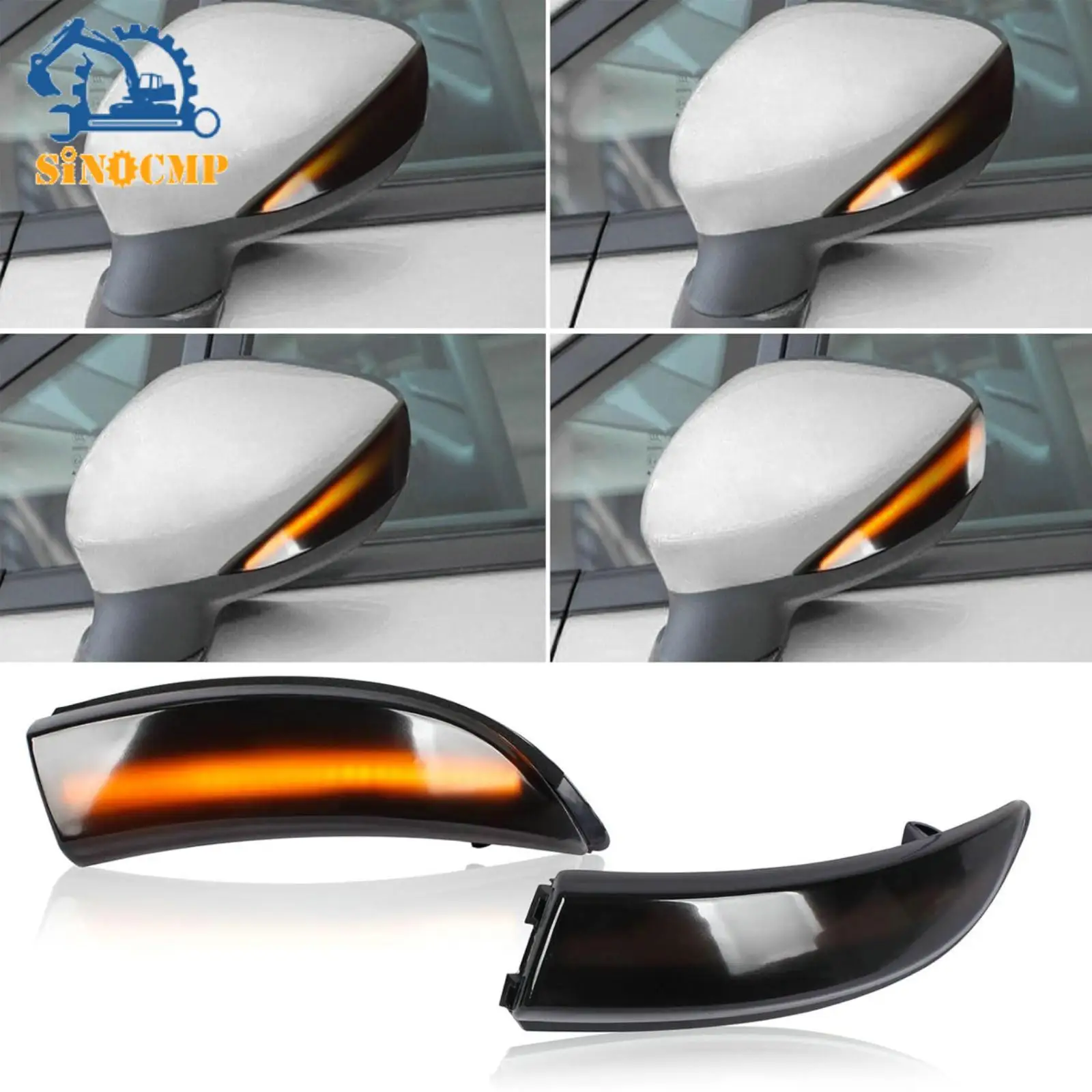

2Pcs/Set LED Mirror Turn Signal Lights Replacement Fits For 2008-2017 Ford Fiesta MK7 Automotive Exterior Accessories