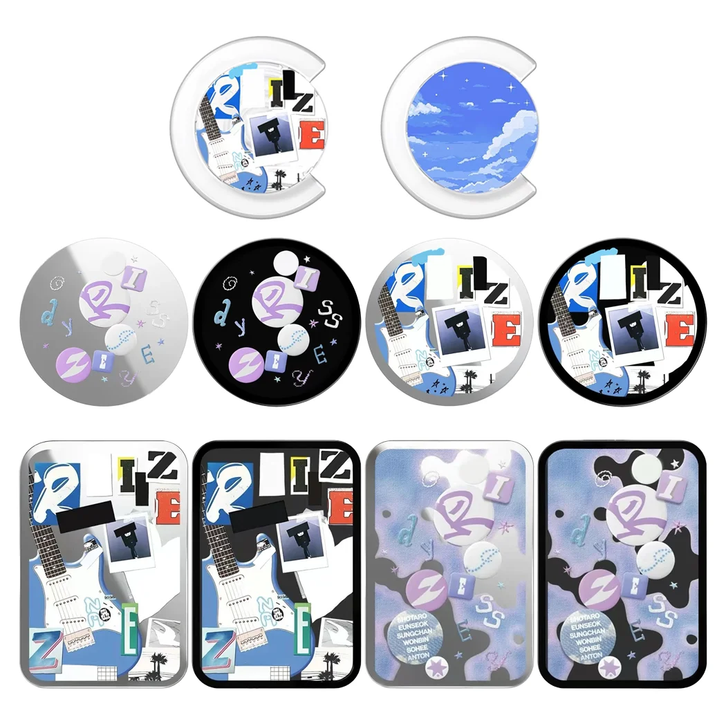 

Stickers Kpop Magnetic Folding Phone Grip Stand Card Holder for IPhone 12 13 14 15 16 17 Pro Max Holder Mount Support for S25U