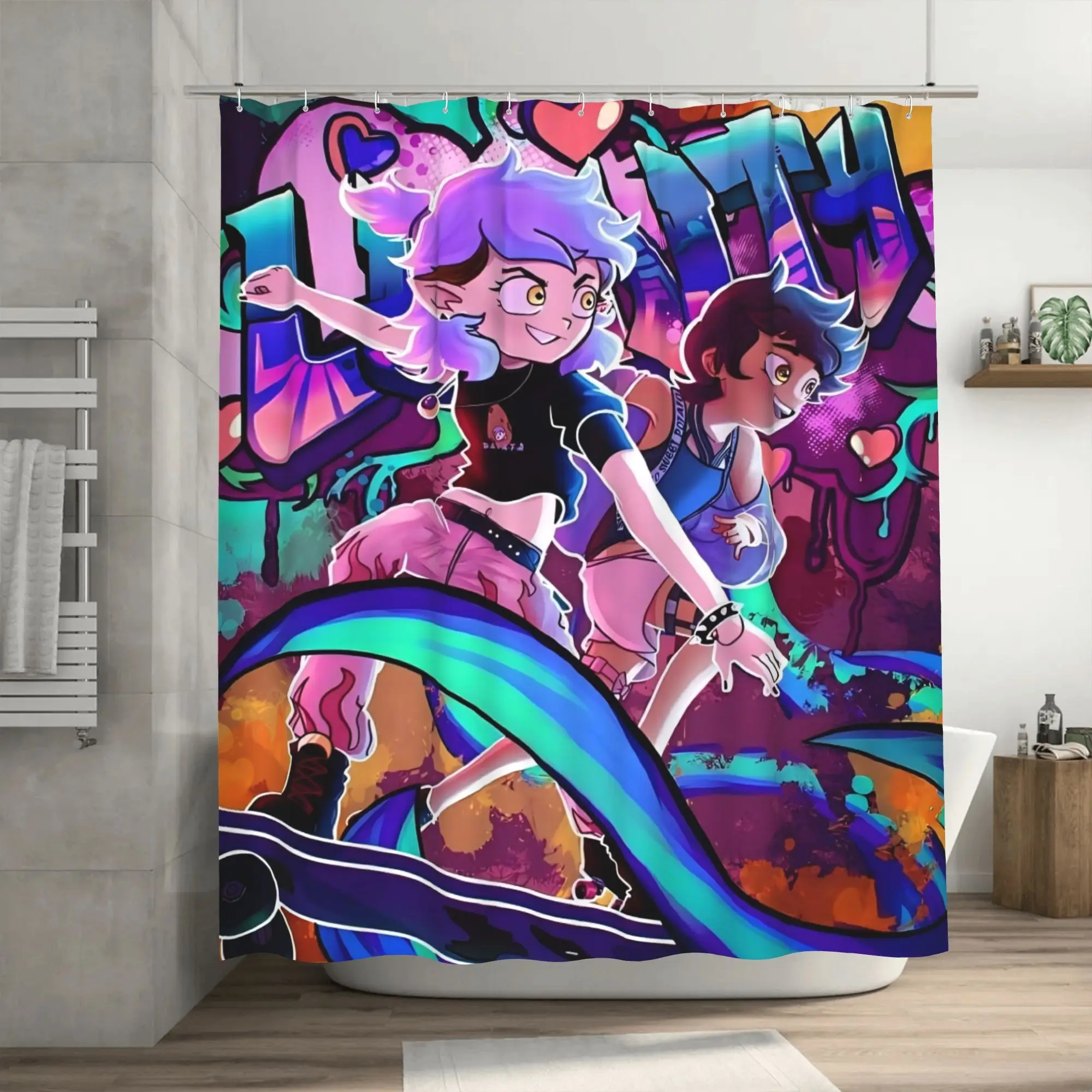 

Luz Noseda, Removable Polyester Fiber Bathroom Decoration, Character Pattern Design, Perfect Choice for Enthusiasts and Fashiona