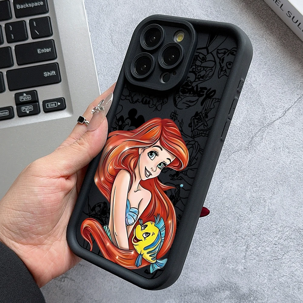 Princess Ariel Elsa Jasmine Phone Case for Oppo Realme C67 C65 C63 C55 C53 C35 13 12 11 GT 6 3 Pro Plus 4G 5G Soft Cover Funda